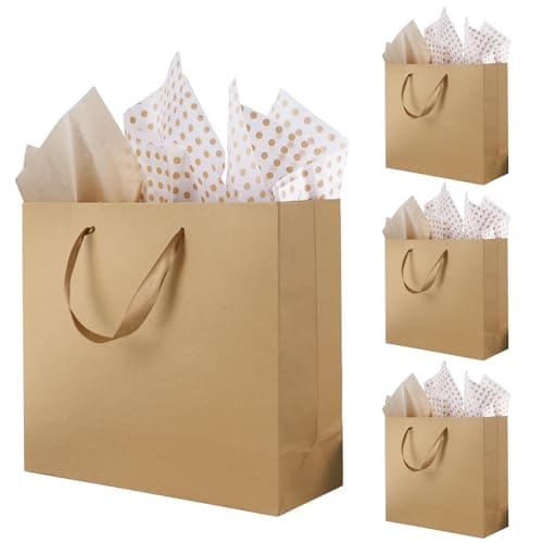 Plauthus 12 Pack Kraft Paper Bags brown4lager