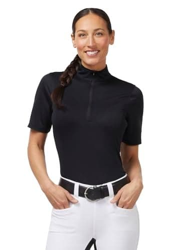 Kerrits Ice Fil Lite Short Sleeve Shirt - Solid Black Size: M