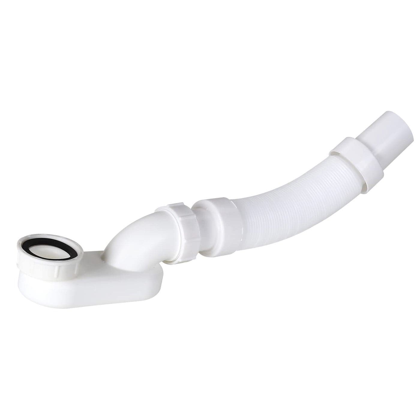 Flexible Freestanding Tub Drain Kit Low Profile Flat P Trap for Bathtub Shower Drain Pipe 1 12 inch Diameter