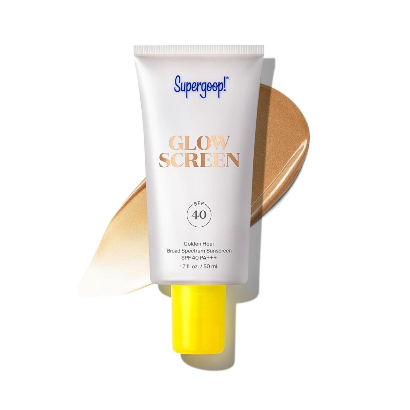 Supergoop Glowscreen SPF 40 Golden Hour Bronze Glow 17 fl oz Glowy Primer Broad Spectrum Sunscreen Helps Filter Blue Light Boosts Hydration Hyaluronic Acid Vitamin B5 Niacinamide