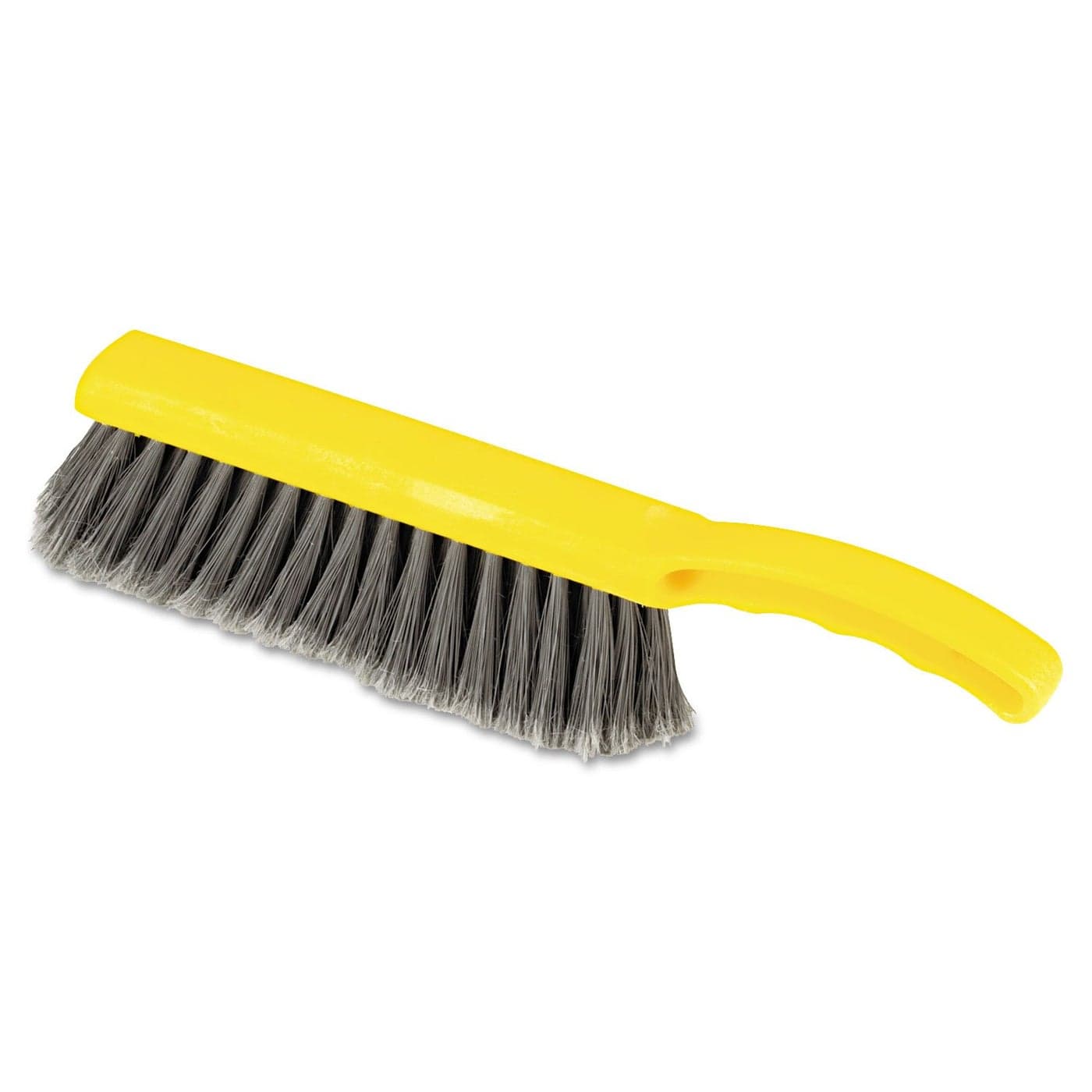 Rubbermaid Commercial 8 Inch Counter Brush Flagged Polypropylene Fill for Smooth Surface Sweeping Yellow 125 for BathroomShowerFloor TileDecksCar TiresOutdoor