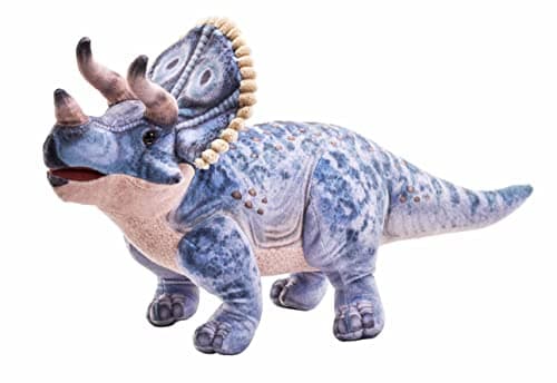 Wild Republic Artist Collection Dinosaur Triceratops Gift for Kids 15 inches Plush Toy Fill is Spun Recycled Water Bottles