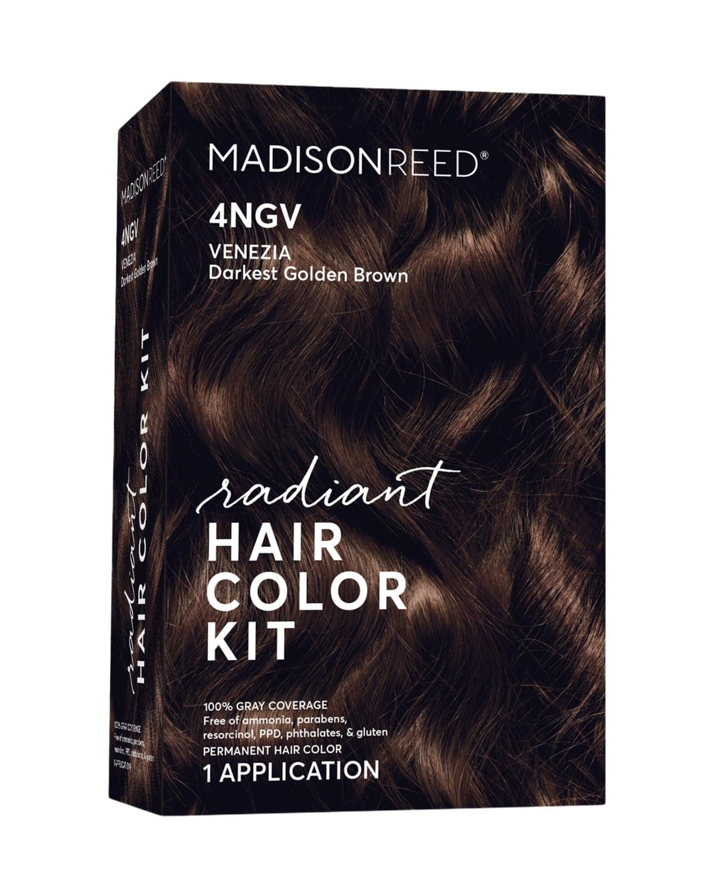 Madison Reed Radiant Hair Color Kit 4NGV Darkest Golden Brown Venezia Brown for 100 Gray Hair Coverage Salon Quality Permanent Hair Dye PPDFree AmmoniaFree Packaging May Vary 1 Pack