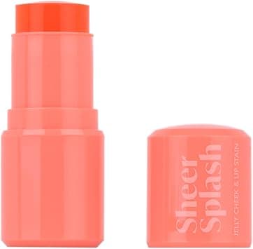 Bary M Sheer Splash Jelly Cheek Lip Stain Shade Coral Papaya Pool Cheek Lip Tint