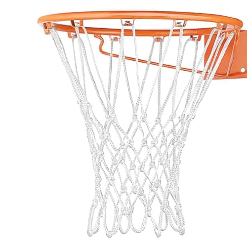 Basketball Net 1 Pack White 12 Loops Netting Replacement Thicker Ropes Weaved All Weather Bright Coloured Endurable Environment Friendly Polyester