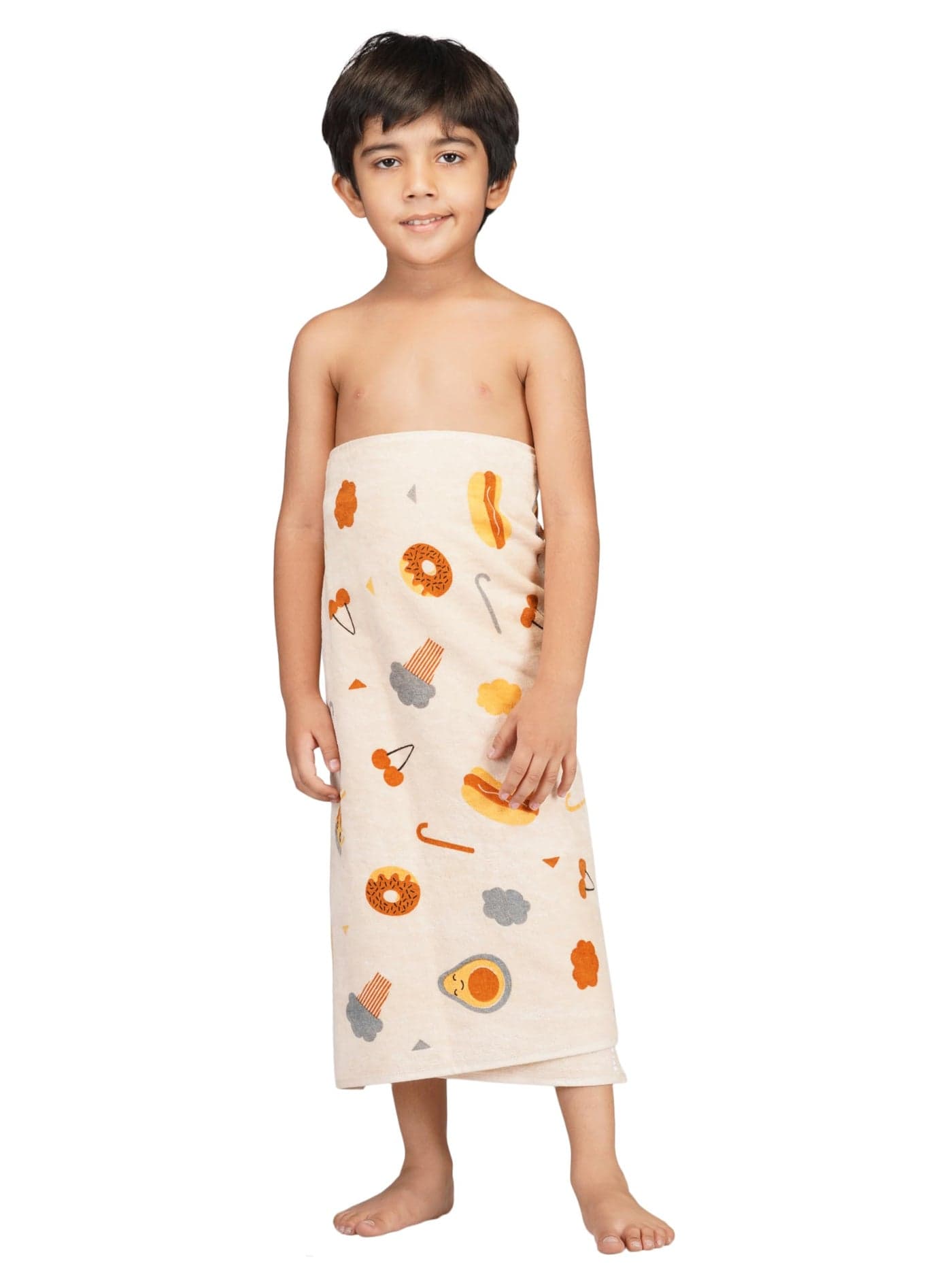 Rangoli Pizza Kids Bath Towel,100% Cotton 380 GSM l Towel for Bath Super Soft & Highly Absorbent, Anti-Bacterial & Anti-Odour, Towels for Kid – Light Blue & Light Pink, (Size- 60cm x 120cm)