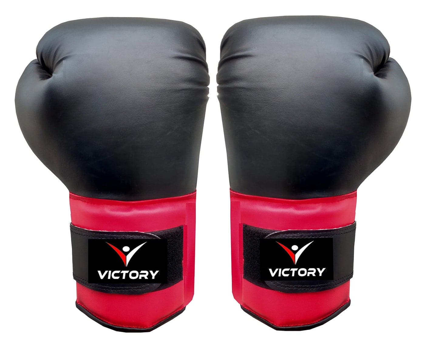 VICTORY Boxing Gloves for Men & Women with Moulded Foam Padding Punching Bag Gloves for Boxing, Training, Kickboxing, Muay Thai, MMA, Durable Pu Material Twin Punching Gloves (Black/Red, 10-12 Oz)