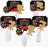Big Dot of Happiness Red Carpet Red Carpet Party Centerpiece Sticks Movie Night Party Centerpiece Sticks Table Toppers Set of 15