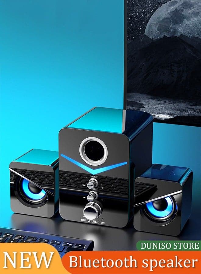 Computer speaker, home desktop speaker three piece set