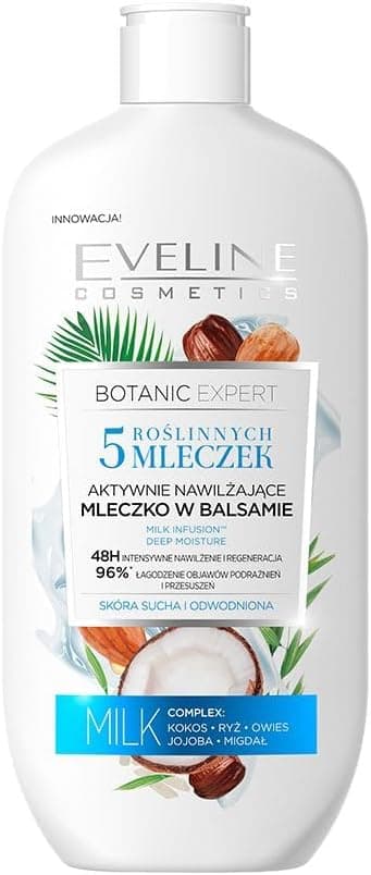 Eveline Cosmetics Botanic Expert UltraNourishing Body Oil Balm with Rose Macadamia Argan Marula Kukui Oils PRO BOTANIC OIL Booster for Hydrated Radiant Skin 350 ml