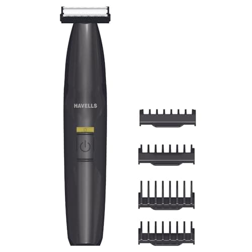 Havells ST8000 Shimmer plus, 5 in 1 rechargeable Dual-Blade Shaver cum Trimmer with 4 Trimming Combs