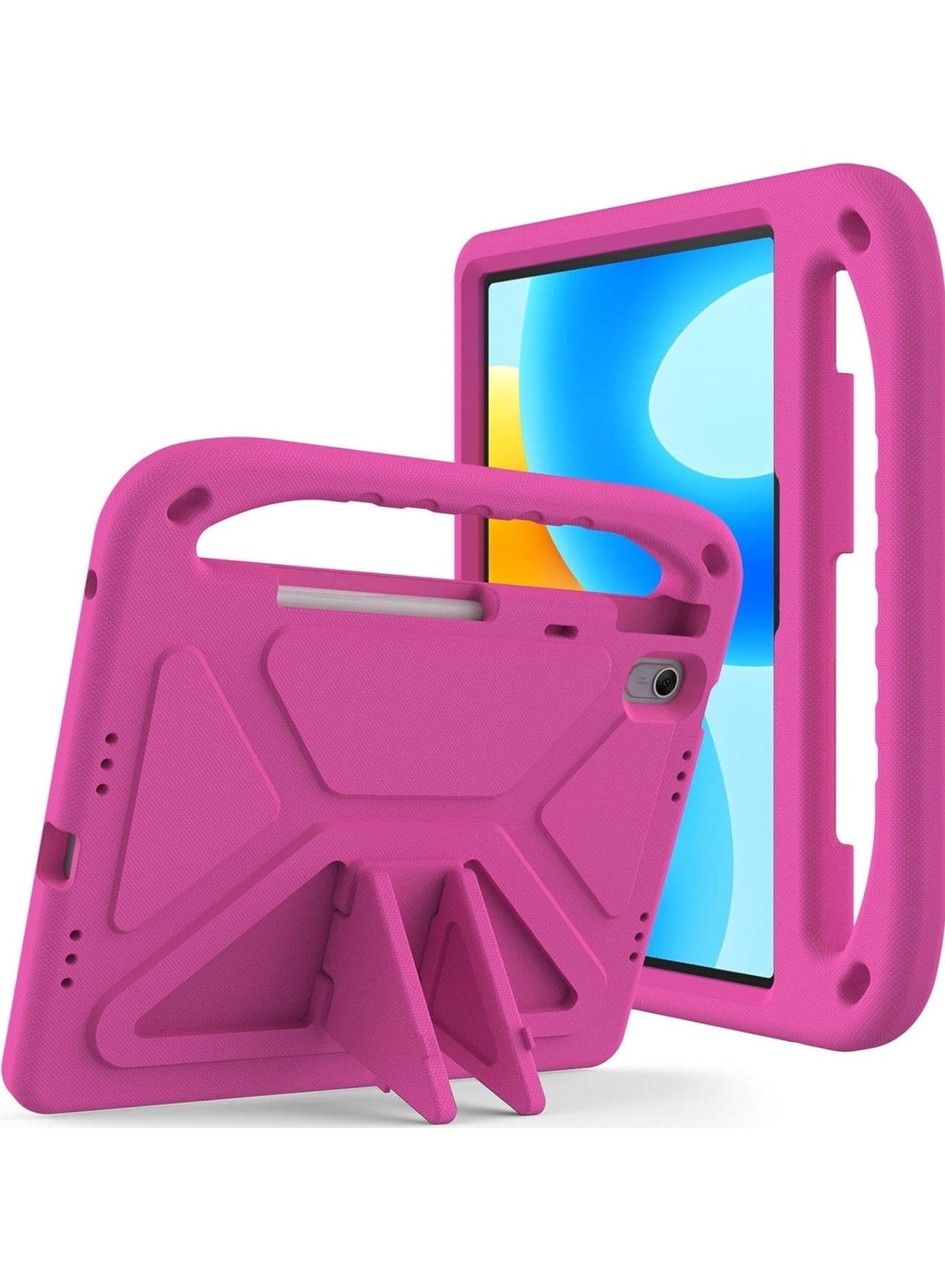 Case Compatible with Huawei MatePad 11.5's, Air 11.5 inch 2023 Released, 【Kids Friendly】 Lightweight EVA Shockproof Handle Stand Protective Cover for Huawei MatePad Air 11.5 (Rose Red)