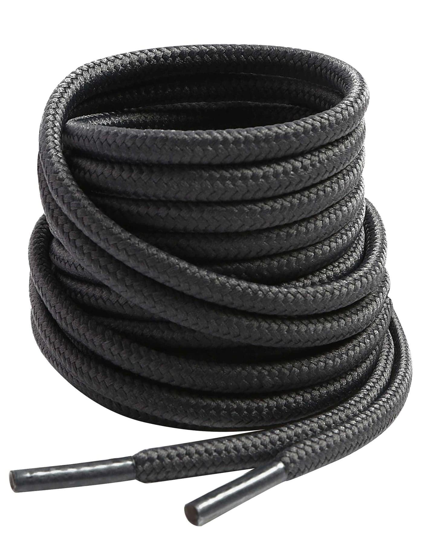VSUDO 39 Inches Round Dark Gray Boot Laces, 5/32" Diameter Shoe Laces for Boots, Heavy Duty Work Shoestrings, Hiking Shoelaces for Men or Women (2Pairs-Dark Gray-100CM)