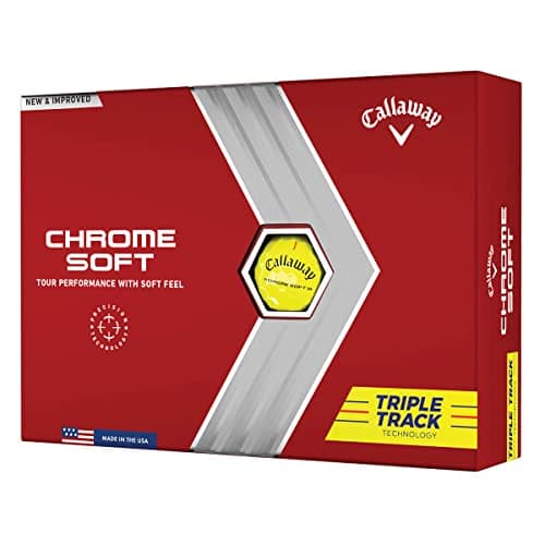 Callaway Golf 2022 Chrome Soft Golf Balls, Triple Track, Yellow