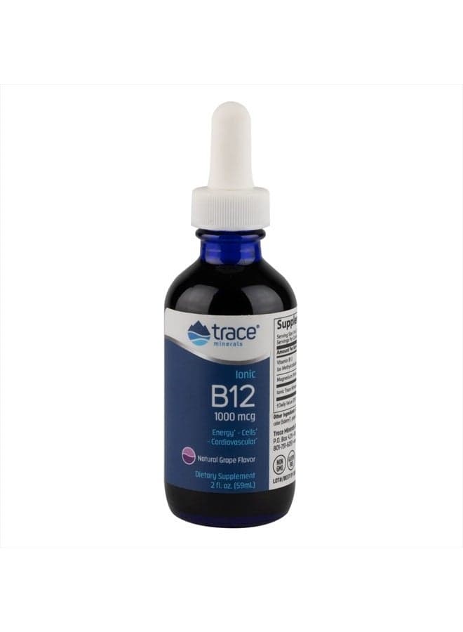 Liquid Ionic B12 1,000 mcg Supplement, 2 Ounce