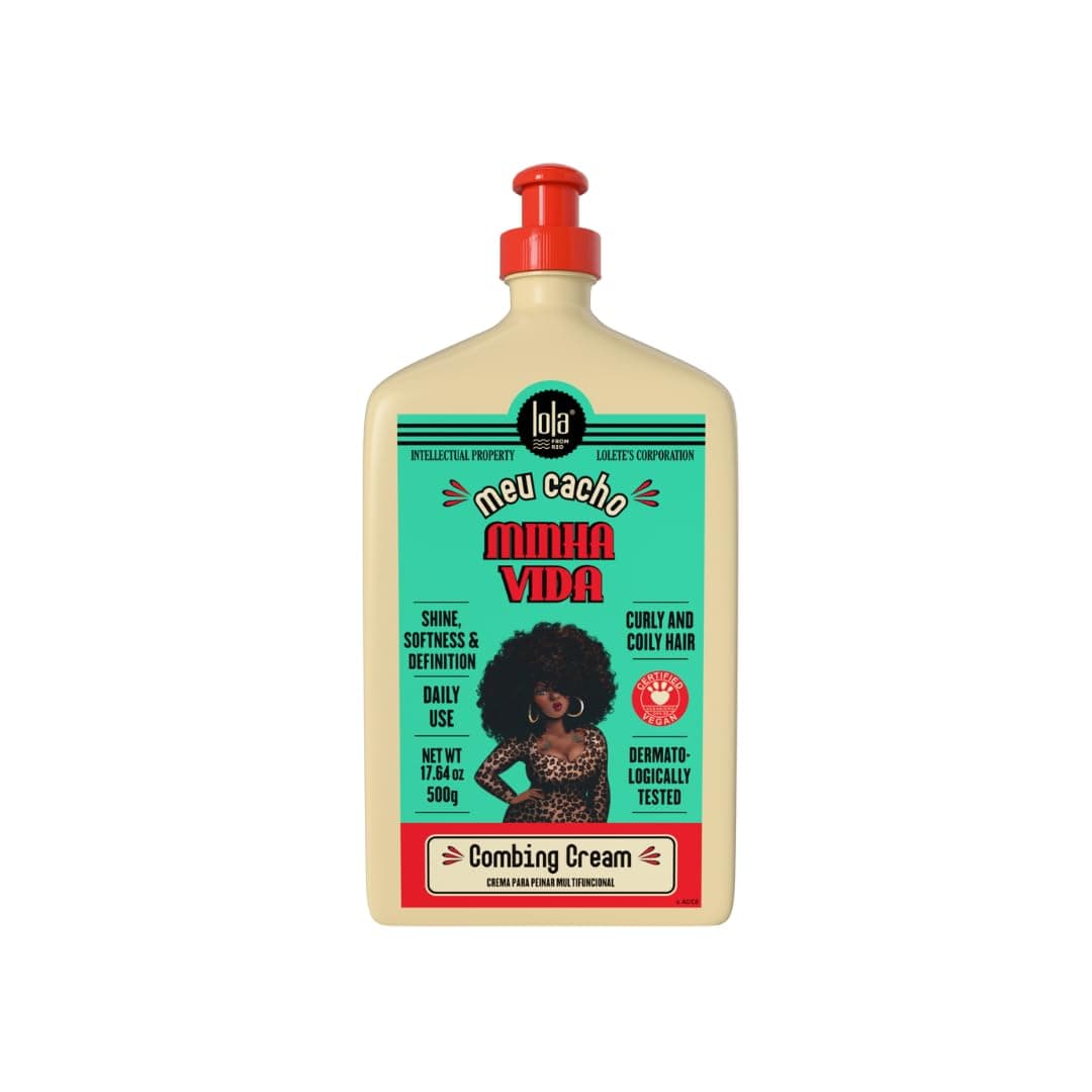 Lola From Rio Meu Cacho Minha Vida Curl Defining Cream for Soft Bouncy Curls Waves Lightweight Moisturizing Curl Enhancer 176 fl oz
