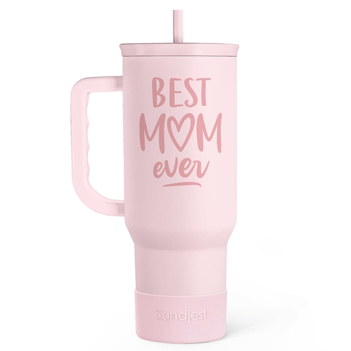 Gift for Mom Best Mom Stainless Steel Tumbler with Handle Travel Coffee Mug for Moms Gifts for Birthday Christmas Mothers Day 40oz