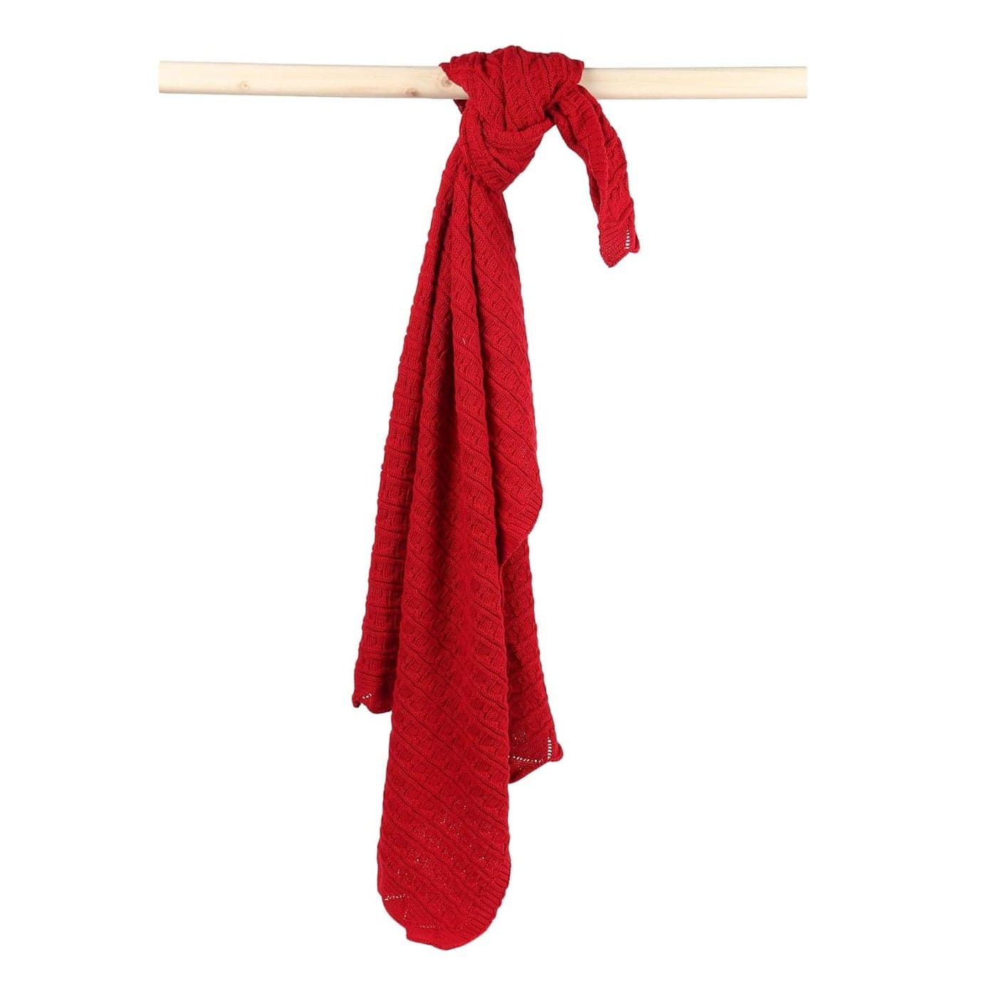 Itsyboo by Waterlemons Knit Blanket Maroon Frill