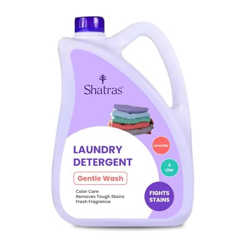 Shatras Liquid Detergent 5 Liter, Laundry Liquid for Fabric Care, Suitable for Top-Load and Front Load Machine and Hand Wash, Concentrated Laundry Detergent