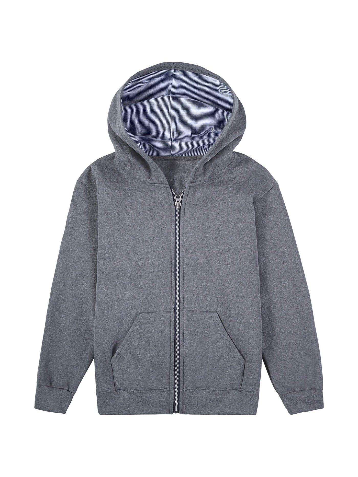 Fruit of the Loom boys Fleece Sweatshirts, Hoodies, Sweatpants & Joggers Shirt, Full Zip - Charcoal Heather, X-Small US
