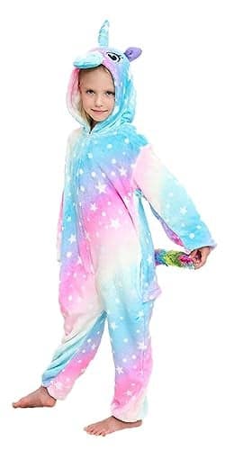 NewPlush Unicorn Costumes Animal Pajama Halloween Cosplay New Star Unicorn Kids-4