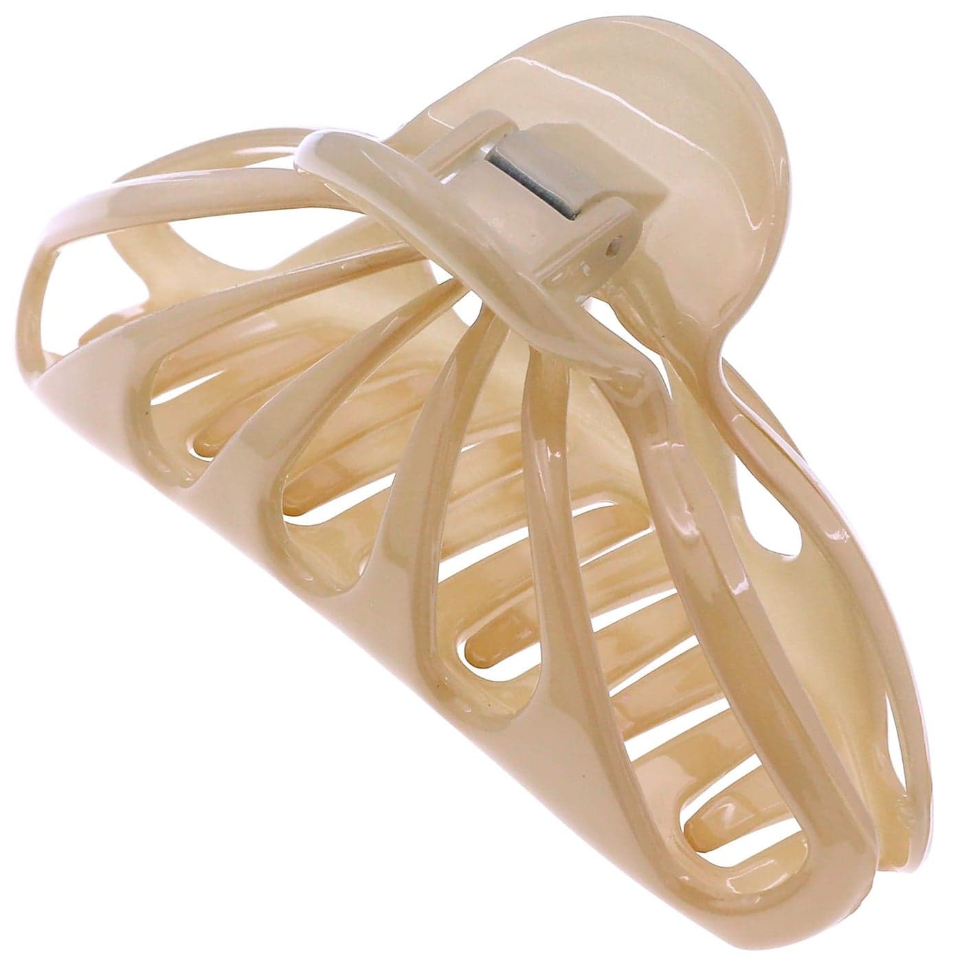 Camila Paris CP3054 French Hair Clip for Women Thick Hair for Long Curly Wavy Hair Beige Girls Hair Claw Clips Fashion Styling Hair Accessories for Women Strong Hold No Slip Grip Made in France