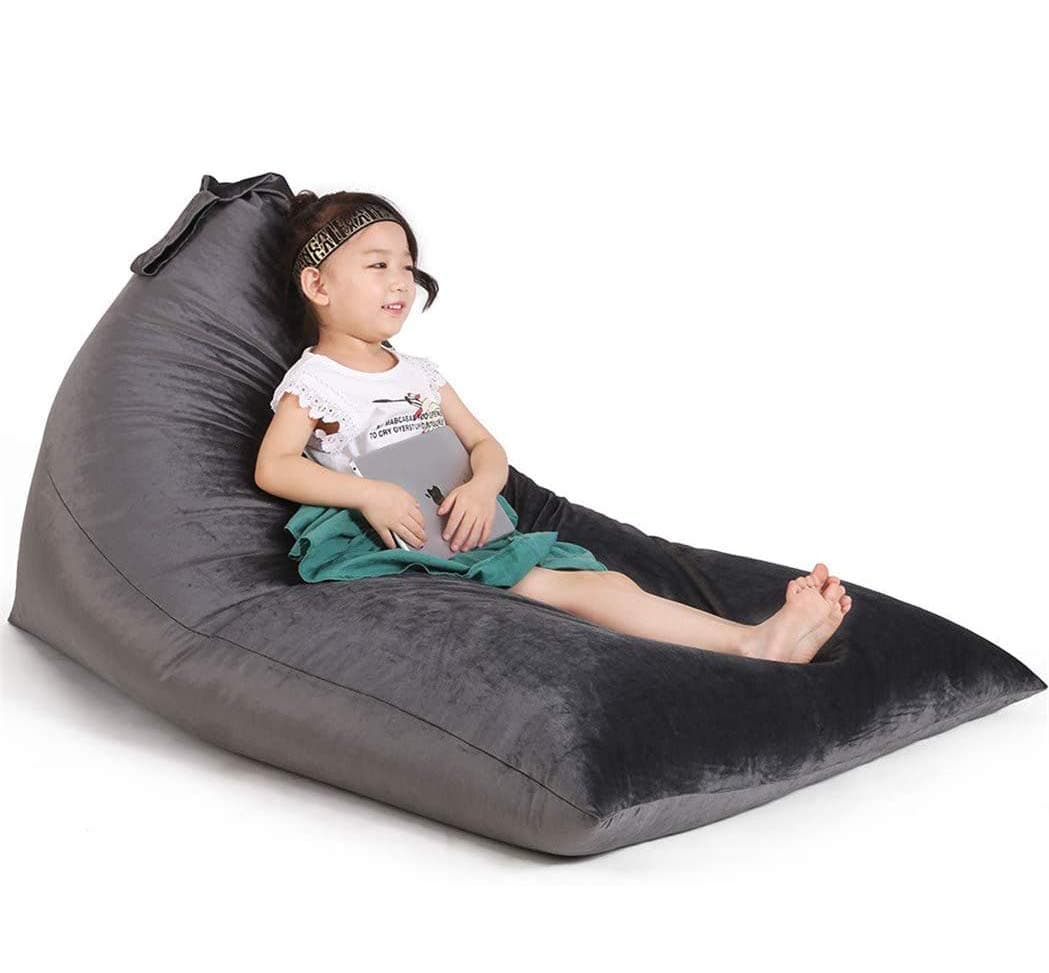 Stuffed Animal Storage Bean Bag Chair for Kids and Adults Stuffed Animal Bean Bag Storage Luxury Velvet Stuffie Seat Cover ONLYDark Grey 200 L52 Gal