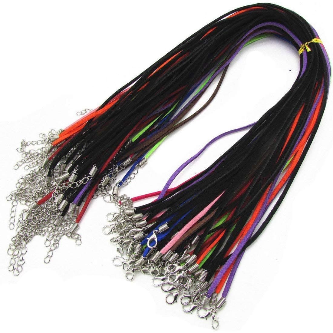 DIY Crafts Design # No 2, Pack of 10 Pcs, Micro-Fiber Flat Leather Lace Beading Thread Faux Suede Neckla (Design # No 2, Pack of 10 Pcs)