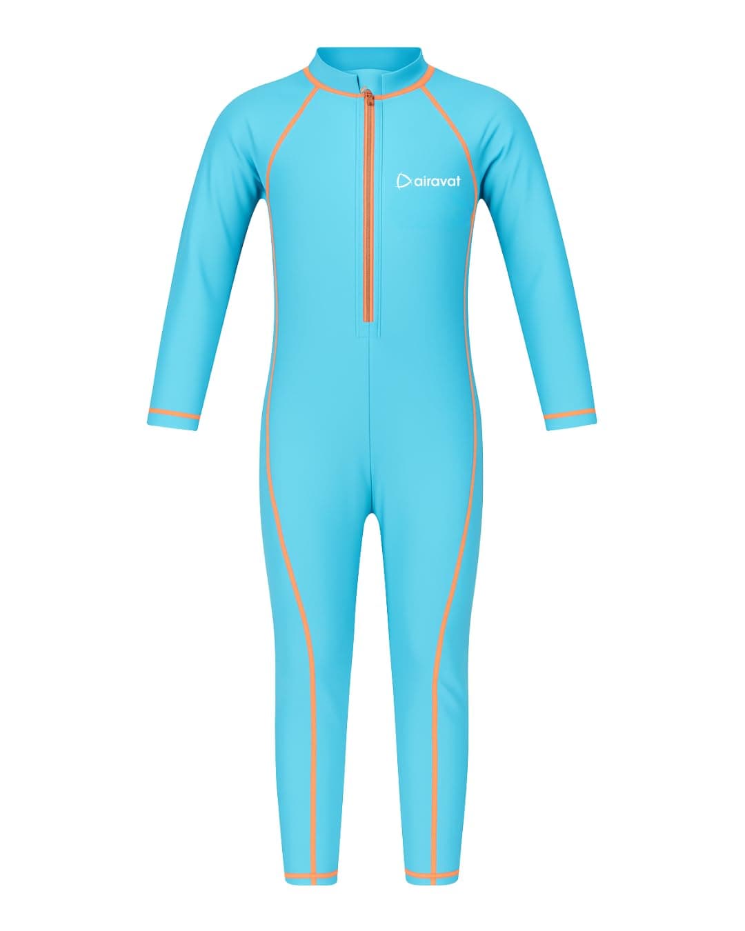 Airavat Swimming Costumes for Boys & Girls, Surfrider 1508 Swimming Wear for Junior, with A 360-degree Stretch Italian Fabric & Nylon, Uv Protected, Full Body Swim Wear (3-4 Years, Sea Green)