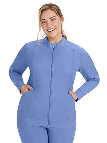 Healing Hands Scrub Jacket for Women 2 Pocket Purple Label Scrubs 5038 Dakota Zip up Womens Jacket Ceil 2XL