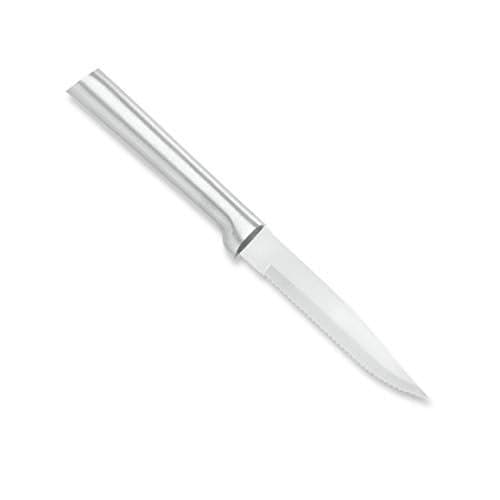 RADA Cutlery Serrated Steak Knife, Silver Handle