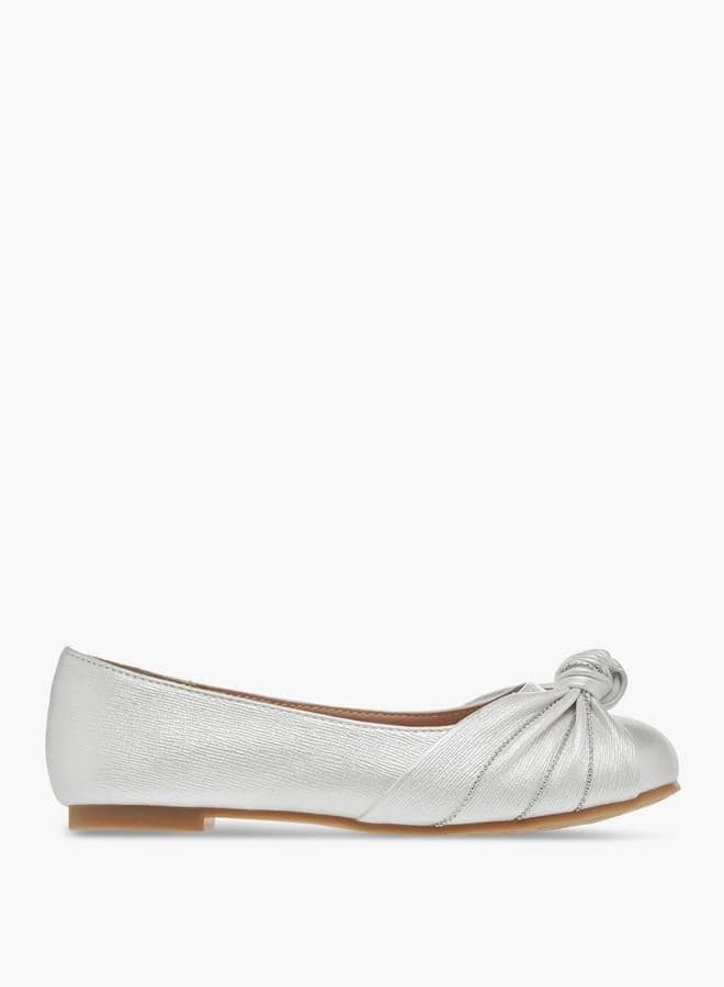 Knot Detail Slip-On Ballerina Shoes