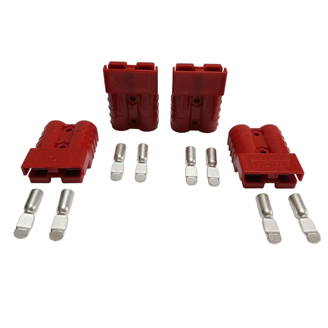 50Amp Power Connector Plug 50A Quick Connect Disconnect 600 V 2 Pairs4pcs for 50Amp Battery Connector1012AWG RED