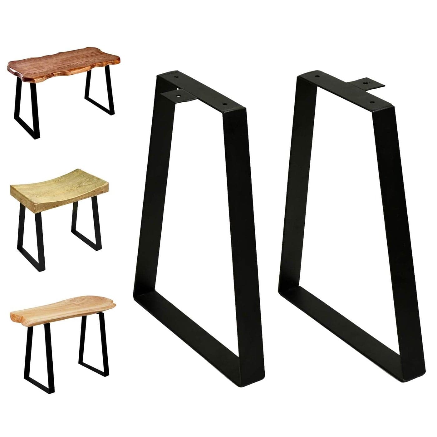 Ventuos 16 Trapezoid Metal Table Legs for Furniture Bench Legs Coffee Table Legs Set of 2 DIY
