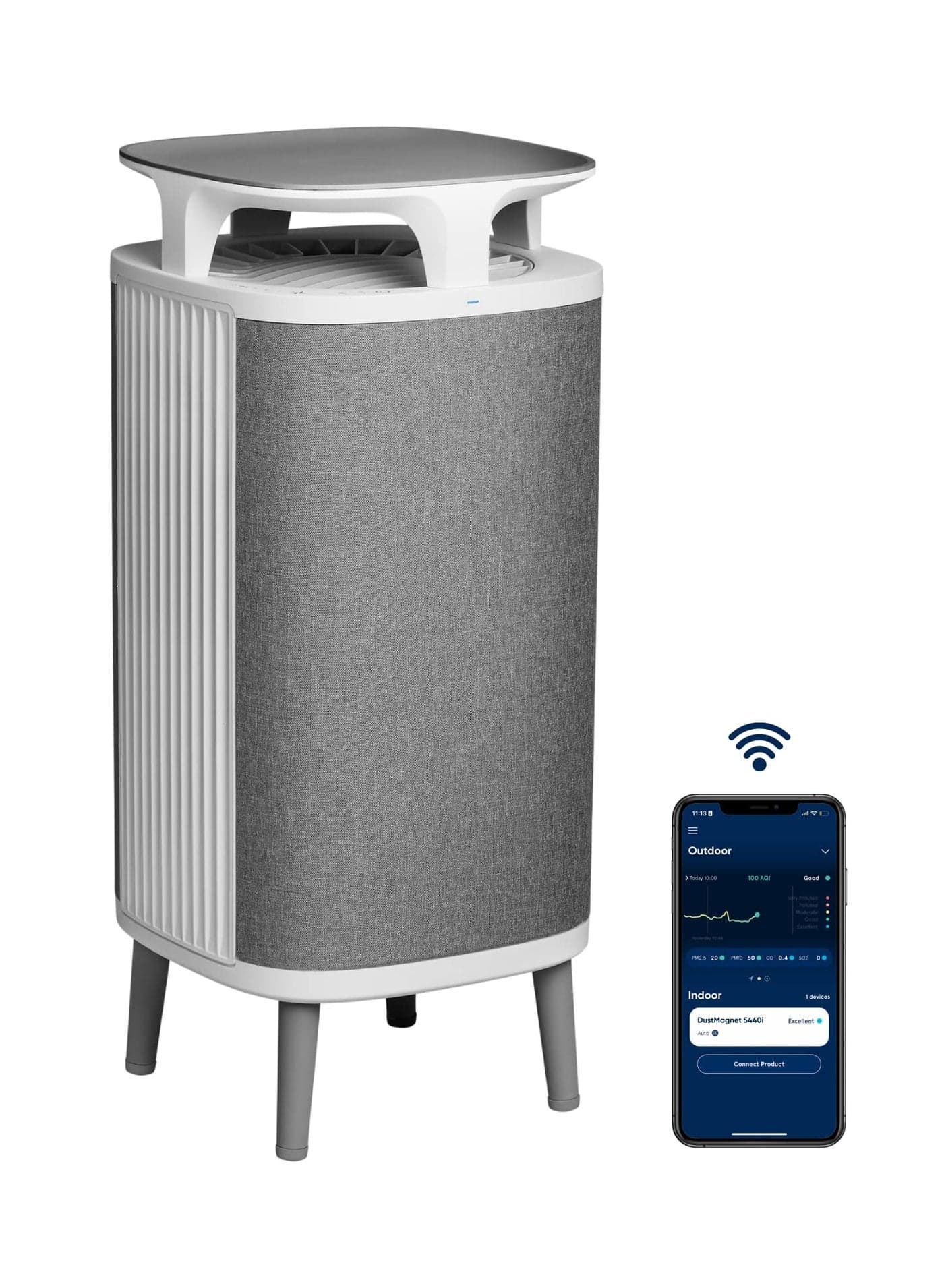 DustMagnet DM-5440i | Cleans Up to 33sqm every 12.5 Minutes, 391 m³/h CADR, AQI, HEPASilent Technology Removes 99.97% Pollen, Dust, Mould, Bacteria, Viruses, VOCs, Smoke, Odours