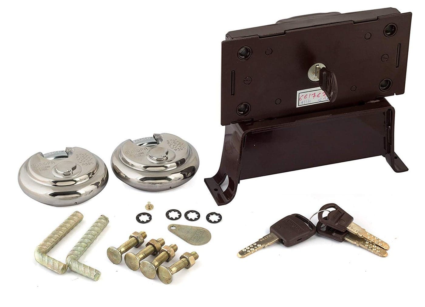 Europa S310 Key Shutter Lock and Padlock Silver Stainless Steel Finish