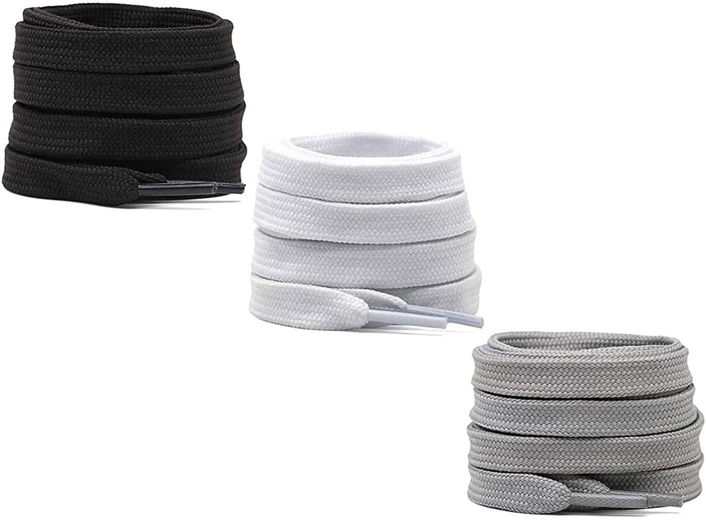 SHOESHINE Sport Shoelaces Flat Hollow Design casual shoe laces suitable for Sneakers and sport shoes - 3 Pair Set