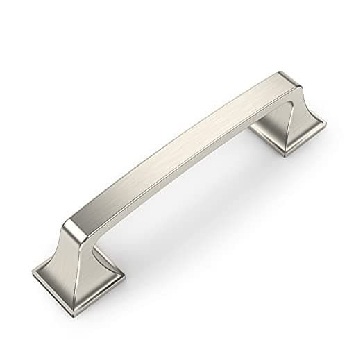 Amerdeco 30 Pack Brushed Satin Nickel Cabinet Hardware - 3-3/4 Inch(96mm) Hole Center Kitchen Cabinet Handles for Bathroom Drawer Pulls Dresser Pulls ZH0002