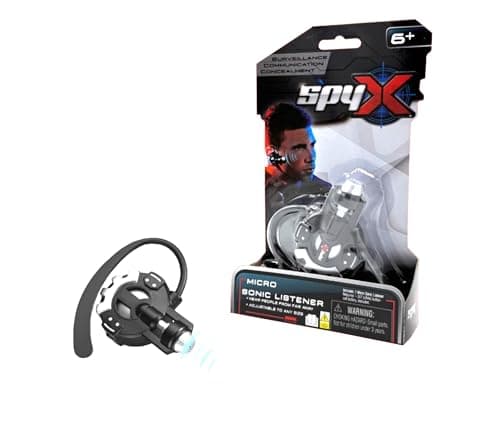 SpyX Micro Sonic Listener Spy Toy Listening Device with OverTheEar Design A Perfect Hands Free Addition for Your spy Gear Collection