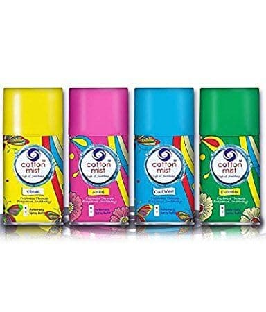 Cotton Mist Air Freshener Refills For Automatic Dispensers Mist 250ml Refills - (Pack Of 4 x 250ml)