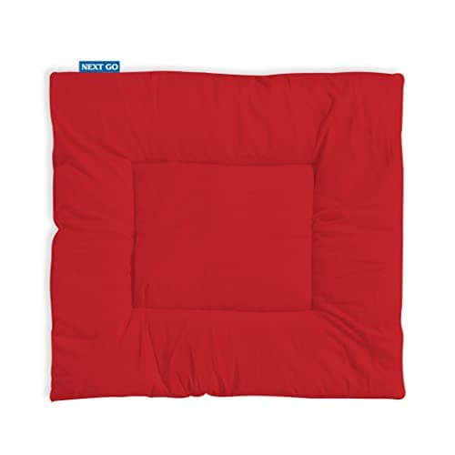 NEXTGO Floor Mat Puja Aasan 2Feet x 2Feet | Velvet Makhmal Fabric Microfiber Filling Floor Aasan for Dinner, Puja, Meditation, Garden, Yoga Mat for Home Office Ghar | Pack of 1 Ruby Rate