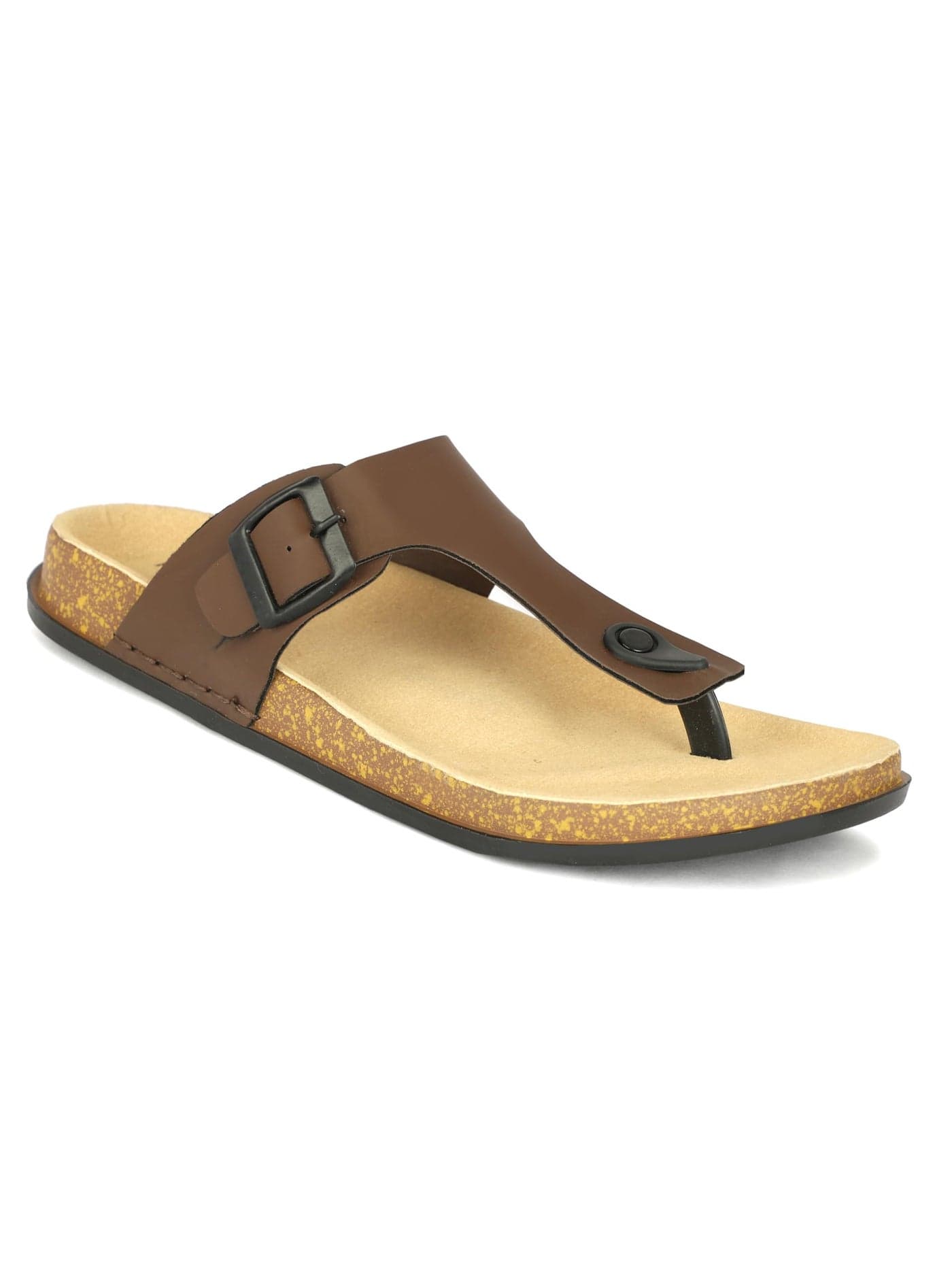 SHOECUBE Men V-Shape Thong Slippers | Casual Flip-Flops | Slippers for Men | Lightweight Rubber Sandals | Comfortable Anti-Slip Footwear