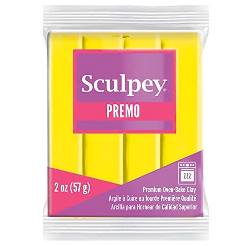 Polyform Sculpey Premo Polymer OvenBake Clay Zinc Yellow 2 oz