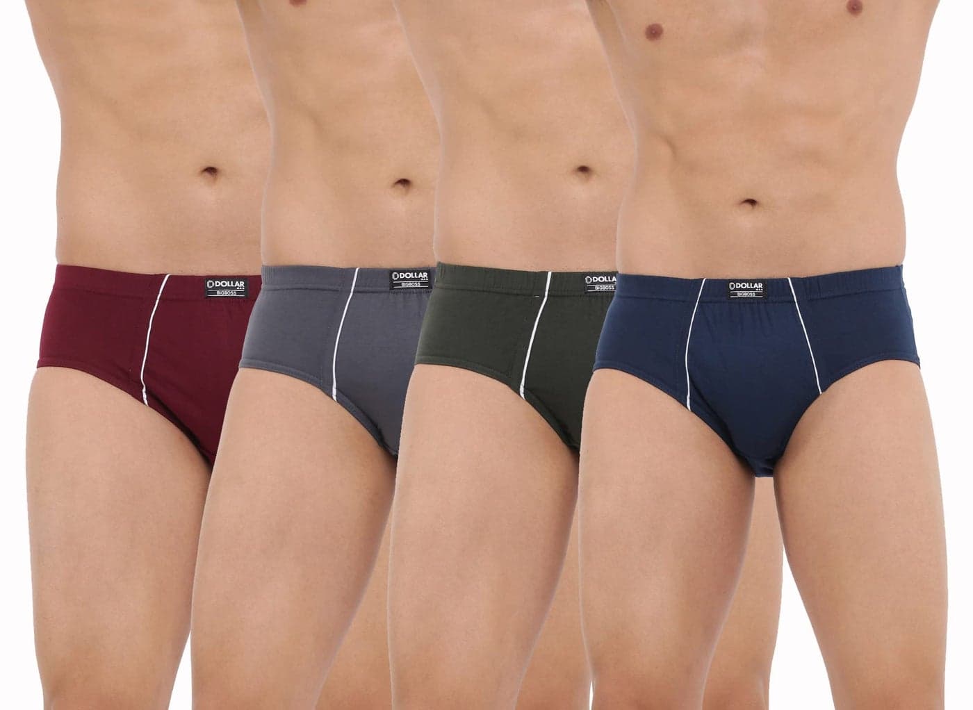 Dollar Bigboss Men's Assorted Pack of 4 Brief (8905474829442_MBBR-03-MIDASUE-PO4-CO1-M)
