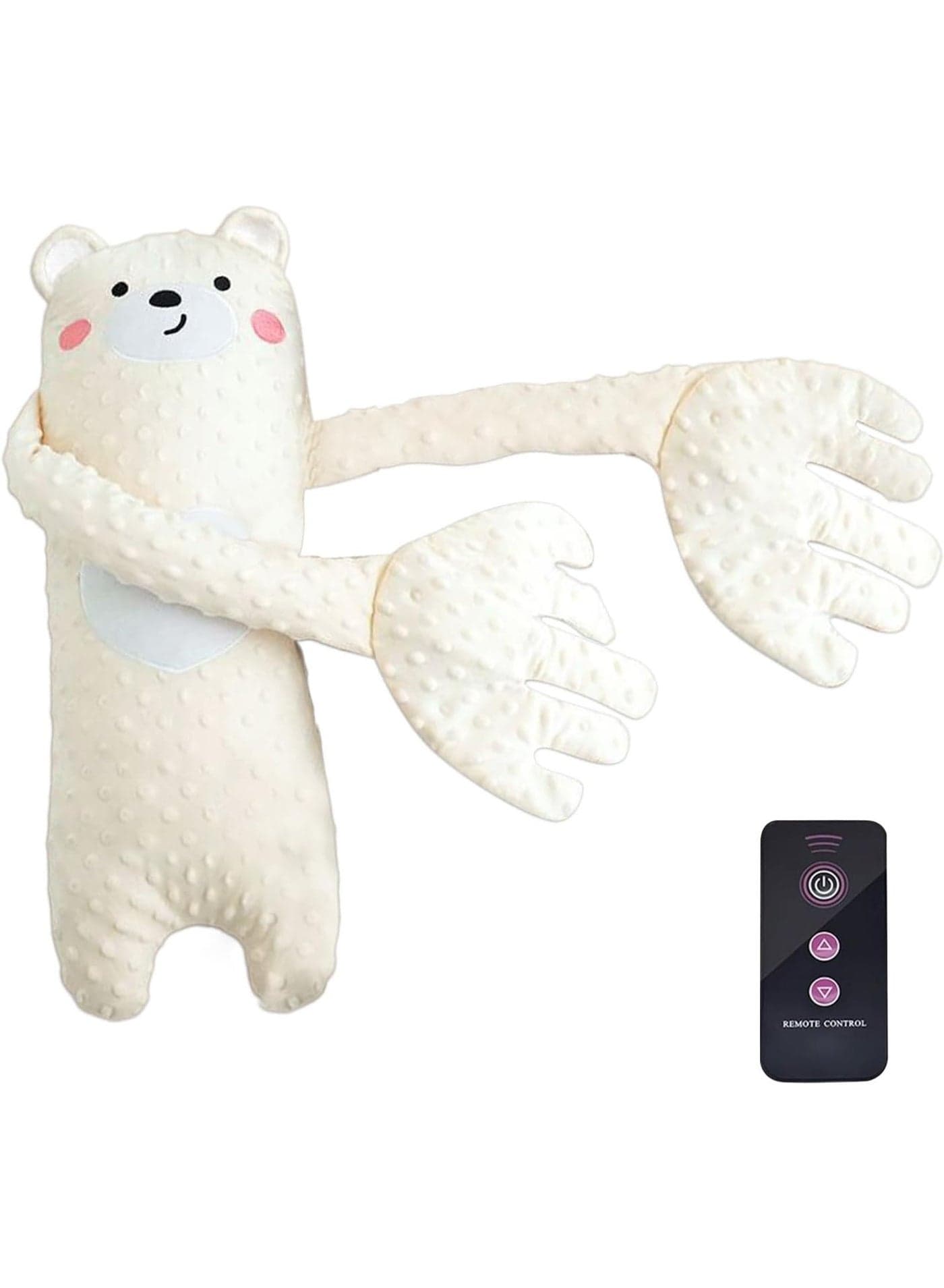 Baby Pat Sleeping Toys, Exhaust Pillows, Sleep Soothing Dolls (With Automatic Soothing Palm Pads), Cute Cartoon Remote Control Automatic Hand Pillows, Can Be Hugged And Coaxed To Sleep, Can Be Heated, Help Sleep And Prevent Fright (Bear)