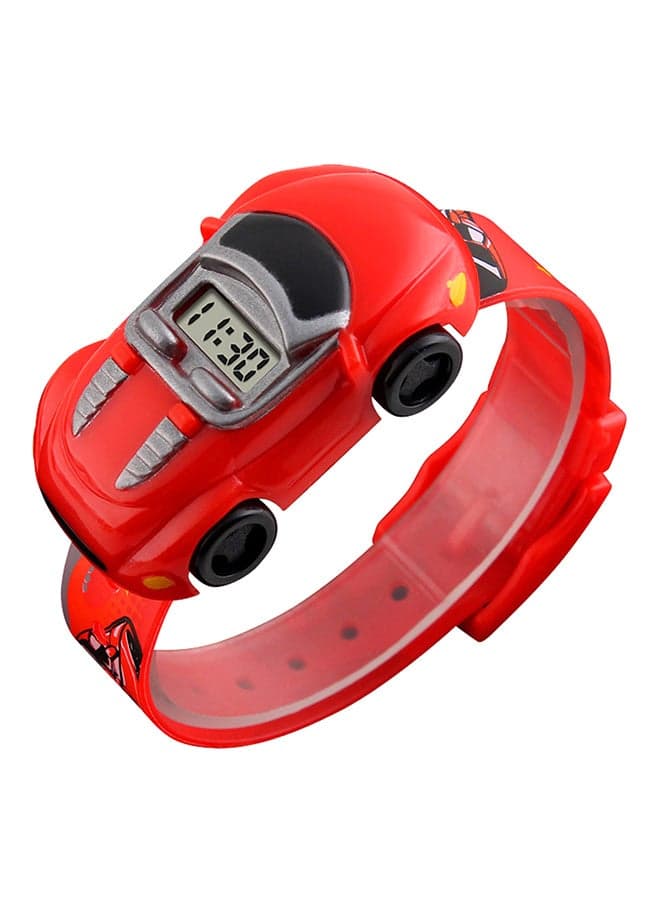 Boys' Plastic Digital Wrist Watch 1241 - 28 mm - Red