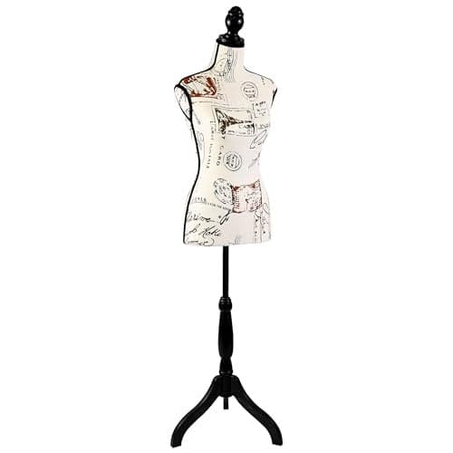 SereneLife Female Torso Mannequin Display - Sturdy and Durable, Adjustable Dress Form (52-64"), Lightweight, Easy-to-Assemble, Stable Tripod Stand, Smooth Surface for Retail Clothing Display