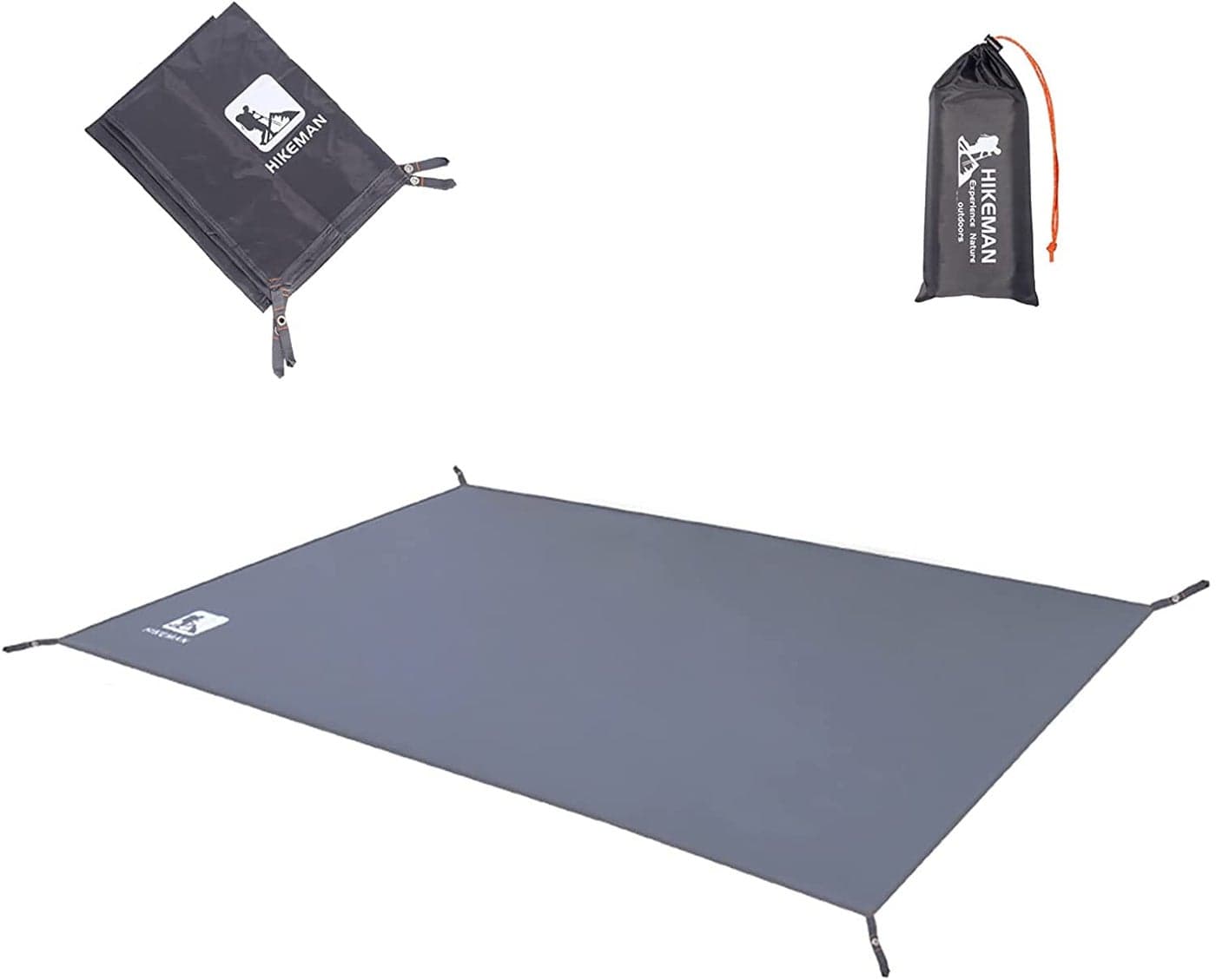 Hikeman Tent Footprint - Waterproof Camping Tarp, Heavy Duty Tent Floor Saver, Ultralight Ground Sheet Mat for Hiking, Backpacking, Hammock, Beach - Storage Bag Included(XL-83”x83”)