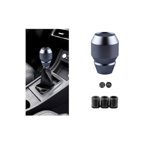 Zpana Car Shift Knob Aluminum Alloy Manual Automatic Vehicle Gear Shifter Knob 5 6 Speed Automotive Gear Lever Stick Shift Handle Replacement Accessories Universal for SUV Sedan Truck Titanium