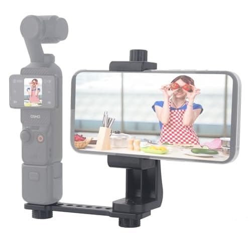 Rigdance Phone Holder for DJI Osmo Pocket 3, Pocket 3 Accessories Expansion Adapter with 1/4" Thread Hole Used with Tripod and Extension Rod
